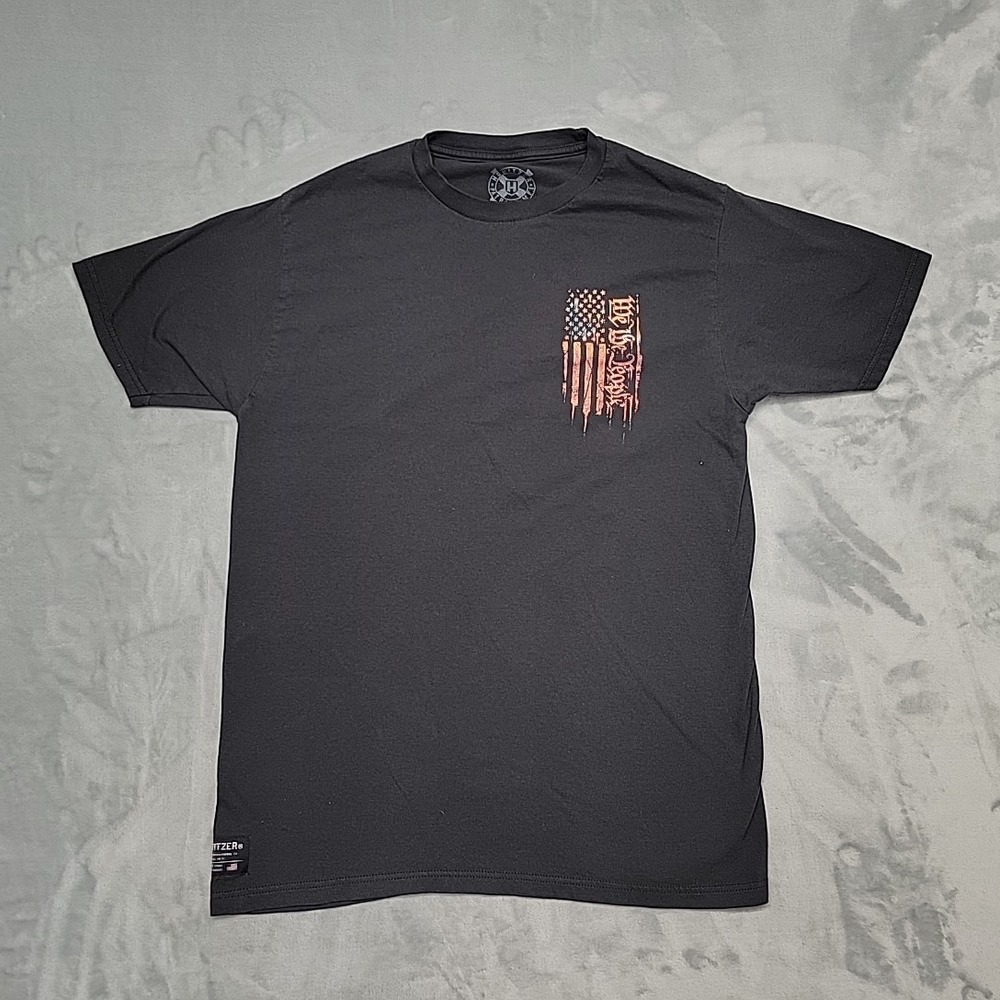 Howitzer Shirt Men Medium Black We The People Patriot Graphic Tee Distressed